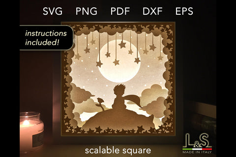 3D Baby Light Box Template | Layered Shadow Box Svg 3D Paper Lights & Silhouettes 