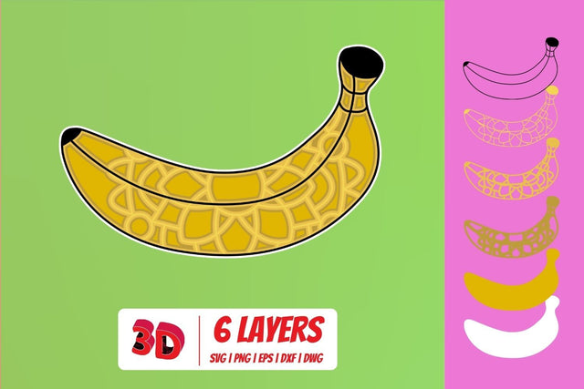 3D Banana SVG Cut File SVG SvgOcean 