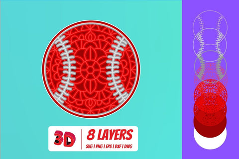 3D Baseball SVG Bundle SVG SvgOcean 