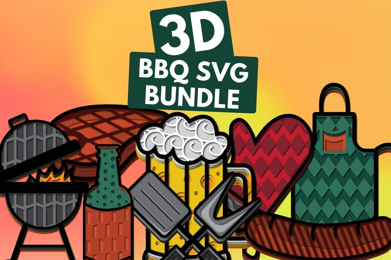 3D BBQ SVG Bundle SVG SvgOcean 