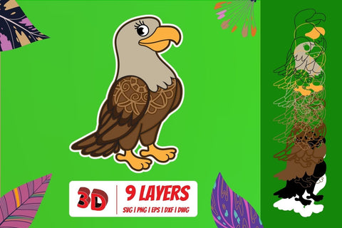 3D Birds SVG Bundle 3D Paper SvgOcean 