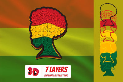 3D Black Woman SVG SVG SvgOcean 