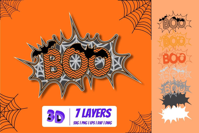 3D Boo SVG Cut File SVG SvgOcean 