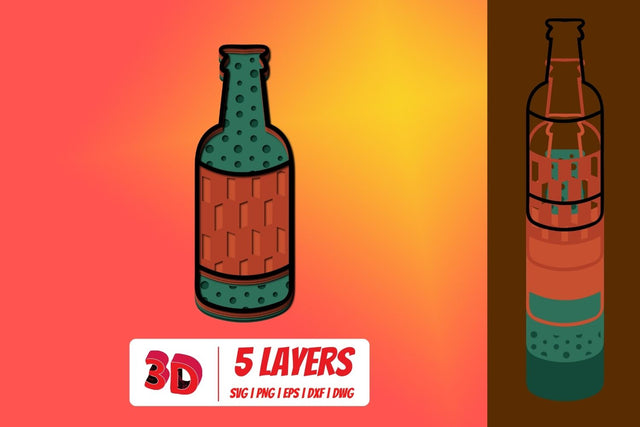 3D Bottle SVG SVG SvgOcean 