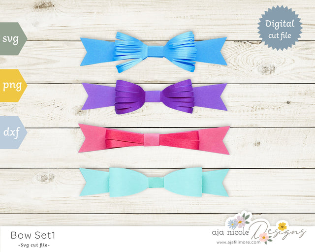 3d Bow Set 3D Paper Aja Nicole Designs 