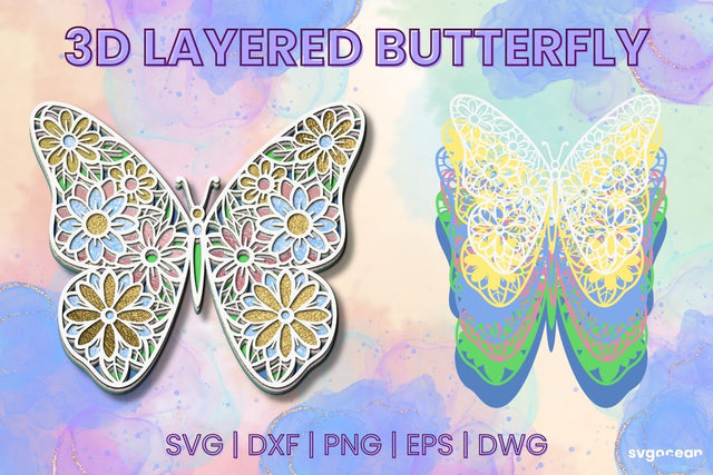 3D Butterfly SVG SVG SvgOcean 