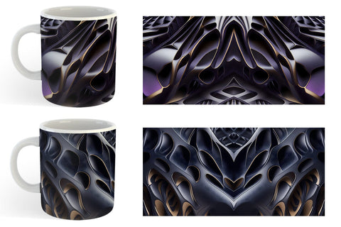 3D carbon texture Mug Wrap | Sublimation Coffee Cup Sublimation artnoy 