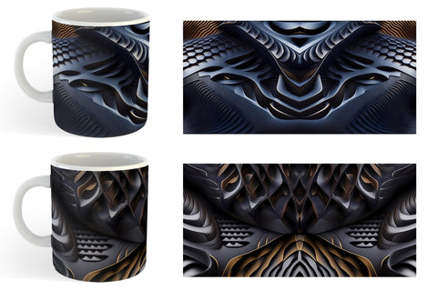 3D carbon texture Mug Wrap | Sublimation Coffee Cup Sublimation artnoy 