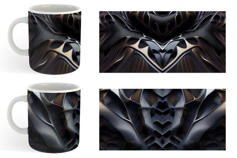 3D carbon texture Mug Wrap | Sublimation Coffee Cup Sublimation artnoy 