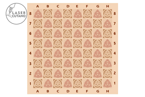 3D CHESS BOARD Multilayer Laser Cut Files SVG LaserCutano 