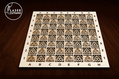 3D CHESS BOARD Multilayer Laser Cut Files SVG LaserCutano 