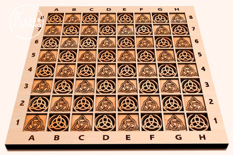 3D CHESS BOARD Multilayer Laser Cut Files SVG LaserCutano 