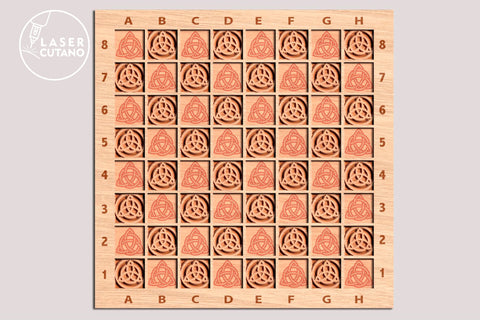 3D CHESS BOARD Multilayer Laser Cut Files SVG LaserCutano 