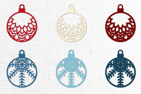 3D Christmas Ball Layered Cut Files SVG zafrans studio 