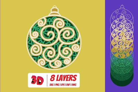 3D Christmas Balls SVG Bundle SVG SvgOcean 
