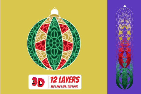 3D Christmas Balls SVG Bundle SVG SvgOcean 