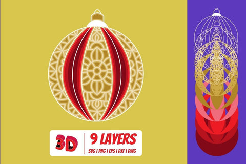3D Christmas Balls SVG Bundle SVG SvgOcean 