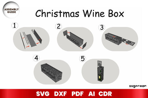 3D Christmas Bottle Gift Box SVG | Laser Cut | Glowforge SVG SvgOcean 
