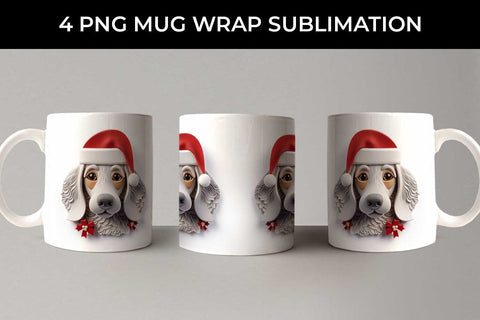 3D Christmas Dachshund Dog Mug Wrap Sublimation PNG Bundle Free For Commercial Use Sublimation Sintegra 