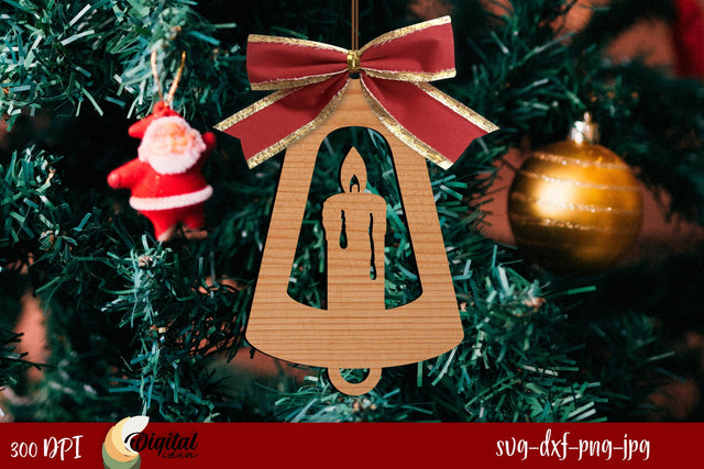 3D Christmas Decoration Laser Cut. Christmas Tree Toys Laser Cut. SVG Evgenyia Guschina 