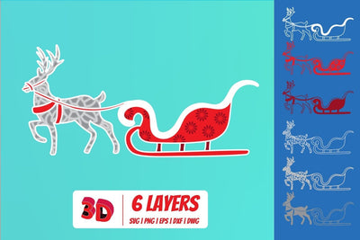 3D Christmas Deer 1 SVG Cut File SVG SvgOcean 