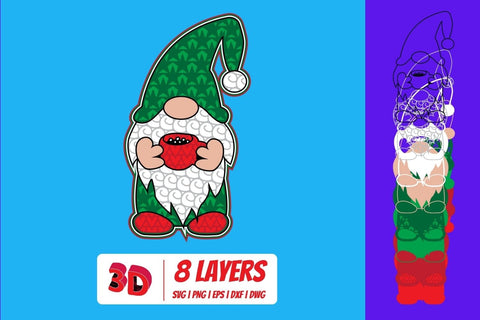 3D Christmas Gnomes SVG Bundle SVG SvgOcean 