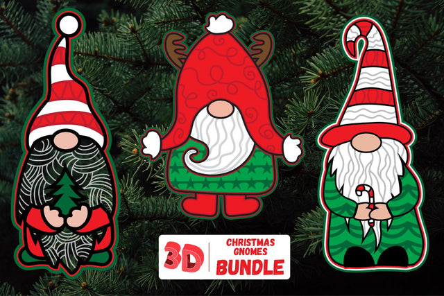 3D Christmas Gnomes SVG Bundle SVG SvgOcean 