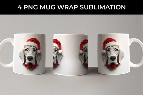 3D Christmas Great Dane Dog Mug Wrap Sublimation PNG Bundle Free For Commercial Use Sublimation Sintegra 