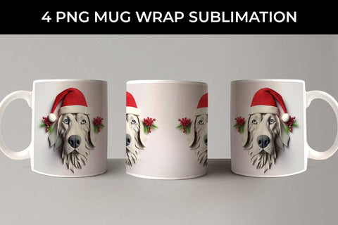 3D Christmas Great Dane Dog Mug Wrap Sublimation PNG Bundle Free For Commercial Use Sublimation Sintegra 