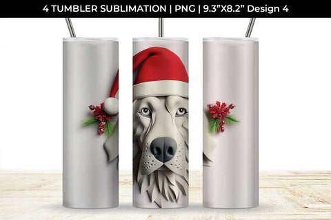 3D Christmas Great Dane Dog Tumbler Wrap 20 oz Sublimation PNG Bundle Free For Commercial Use Sublimation Sintegra 