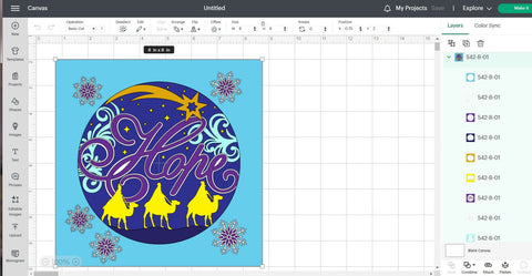 3D Christmas Hope Nativity shadow light box svg digital cut SVG kartcreationii 