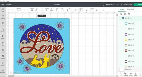 3D Christmas Love shadow box svg SVG kartcreationii 