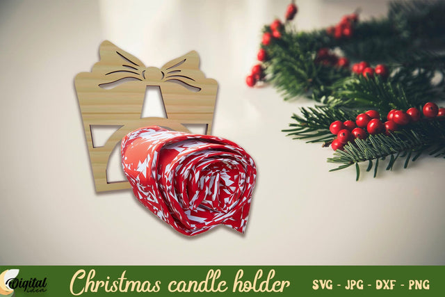 3D Christmas Napkin Holder Decoration. Christmas Decor SVG. SVG Evgenyia Guschina 