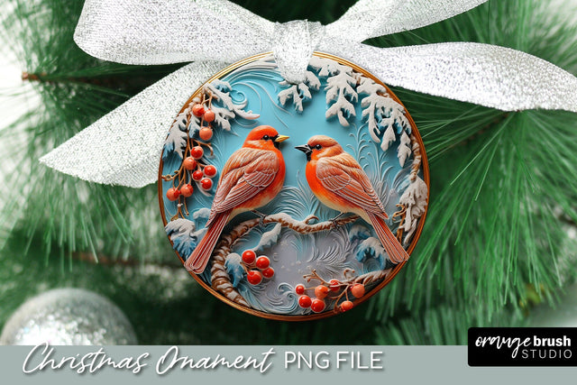 3D Christmas Ornament Design Sublimation OrangeBrushStudio 