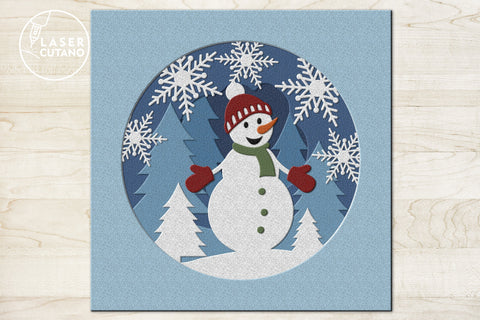 3D Christmas Set For Kids Multilayer Laser Cut Files, Mandala, SVG, 3D Designs, Mini Design Bundles SVG LaserCutano 