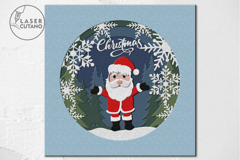 3D Christmas Set For Kids Multilayer Laser Cut Files, Mandala, SVG, 3D Designs, Mini Design Bundles SVG LaserCutano 