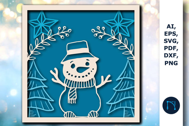 3D Christmas Shadow Box SVG cut file SVG MD JOYNAL ABDIN 