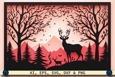 3D Christmas Shadow Box SVG SVG MD JOYNAL ABDIN 