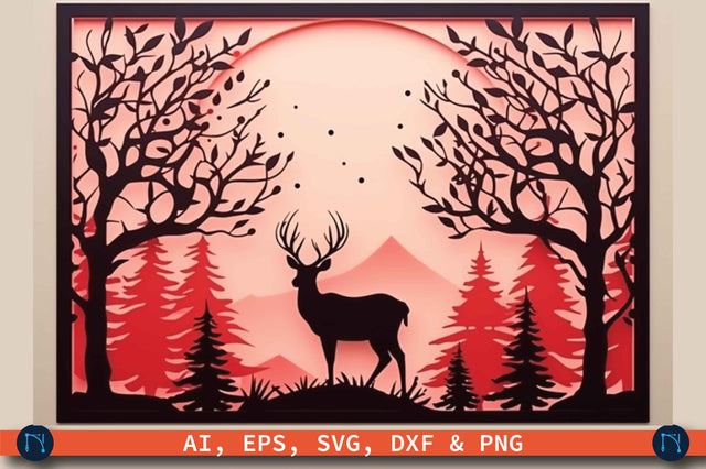 3D Christmas Shadow Box SVG SVG MD JOYNAL ABDIN 