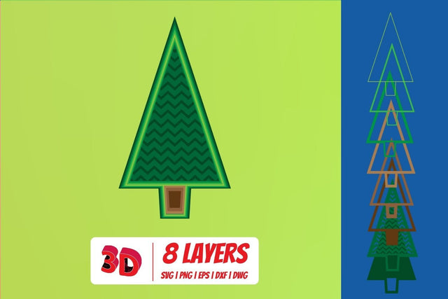 3D Christmas Tree 3 SVG Cut File SVG SvgOcean 