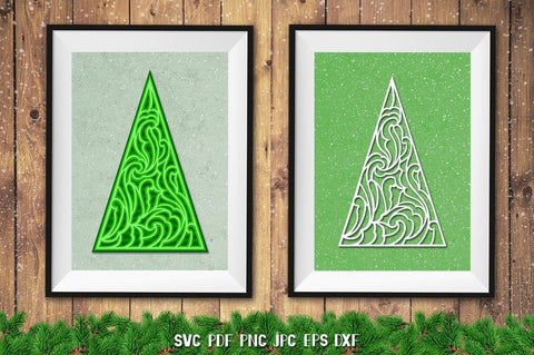3D Christmas Tree SVG,3D Christmas,Christmas Tree Papercut 3D Paper goodfox86 