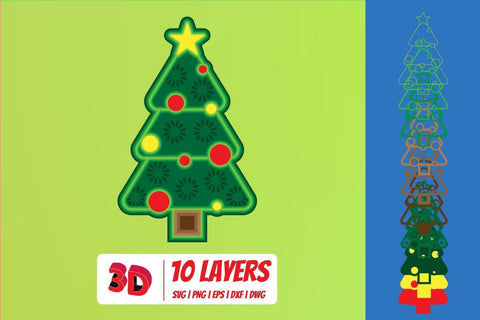 3D Christmas Trees SVG Bundle SVG SvgOcean 