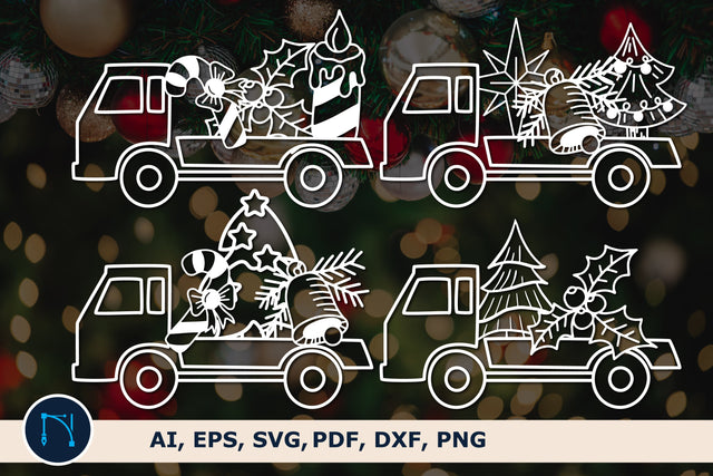 3D Christmas truck Mandala SVG Bundle SVG MD JOYNAL ABDIN 