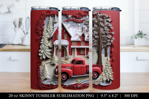 3D Christmas Tumbler Sublimation Bundle - 6 Designs Sublimation BijouBay 