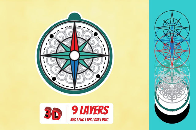 3D Compass SVG SVG SvgOcean 