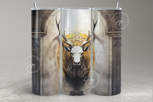 3D Deer Tumbler, White Big buck Tumbler, 20oz Skinny Tumbler Sublimation, Spring Tumbler, Fathers Day Gifts, Mural Art, Digital Download Sublimation Syre Digital Creations 