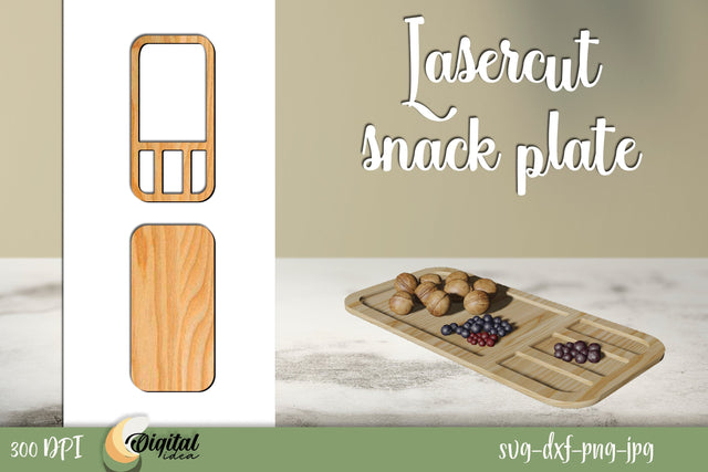 3D Design. Snack Plates Laser Cut. Kitchen Decor Laser Cut. SVG Evgenyia Guschina 