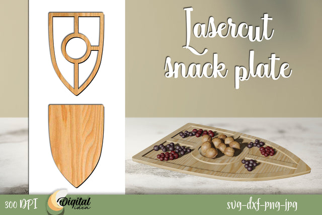 3D Design. Snack Plates Laser Cut. Kitchen Decor Laser Cut. SVG Evgenyia Guschina 