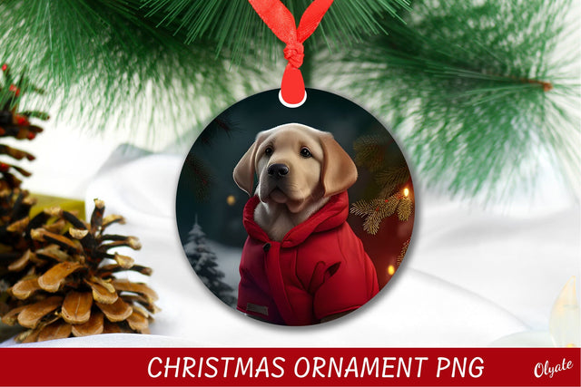 3D Dog Christmas Ornament. 3D Dog Sublimation. Doc PNG Sublimation Olga Terlyanskaya 