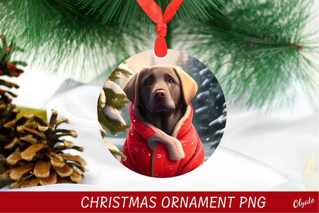 3D Dog Christmas Ornament. Dog Ornament PNG Sublimation Olga Terlyanskaya 